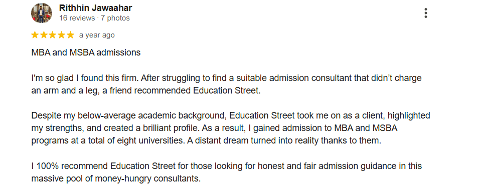 Rithhin Jawaahar Review