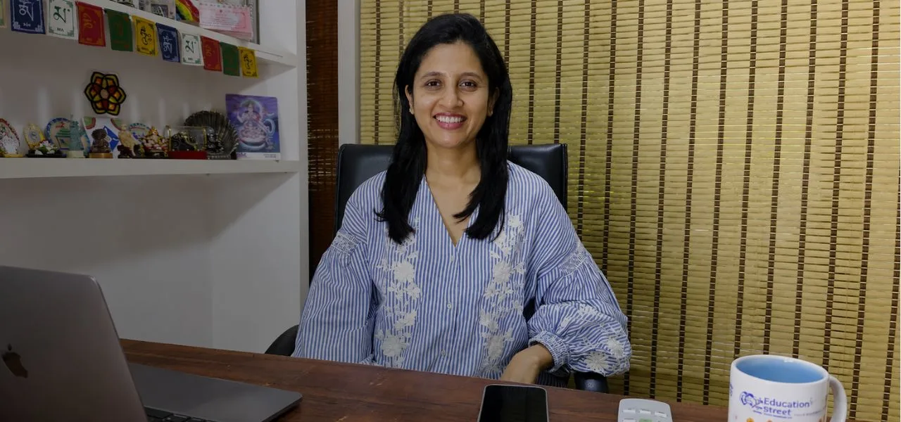 Ankita Thakker, Founder of Education Street, at her desk