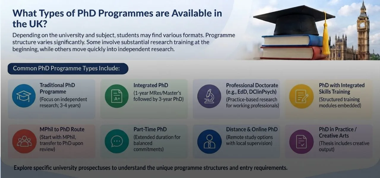 What Types of PhD Programmes are Available in the UK